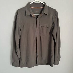 Arcteryx Skyline Shirt Mens Size S Charcoal Long Sleeve Performance Snap Button